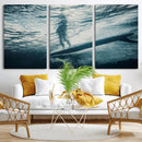 Underwater Surf Wall Art – Framed Ocean Wave Canvas Artwork, by MyGreatCanvas | Canvas Wall Art Prints | Photo Prints & Wall Decor