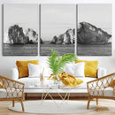 Coastal Wall Art – Framed Black White Ocean Canvas Artwork, by MyGreatCanvas | Canvas Wall Art Prints | Photo Prints & Wall Decor