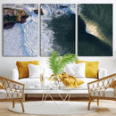 Ocean Wave Wall Art – Aerial Coastal View Canvas Artwork, by MyGreatCanvas | Canvas Wall Art Prints | Photo Prints & Wall Decor