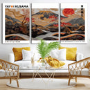 Modern Japanese Wall Art Canvas Print – Framed Abstract