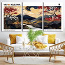 Modern Mount Fuji Wall Art Canvas Print – Framed Abstract