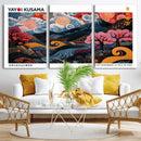 Modern Japanese Wall Art Canvas Print – Framed Abstract