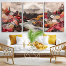 Mountain Wall Art Canvas Print – Framed Autumn Forest