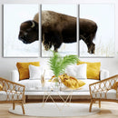 Bison Wall Art Canvas Print – Framed Western Wildlife