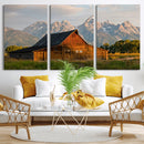 Rustic Barn Wall Art Canvas Print – Framed Grand Teton Park