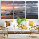 Golden Hour Wall Art Canvas Print – Framed Tranquil Waves