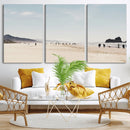 Minimalist Beach Wall Art Canvas Print – Framed Coastal
