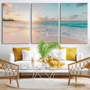 Beach Sunset Wall Art Canvas Print – Framed Ocean Waves