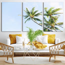 Palm Trees Wall Art Canvas Print – Framed Tropical Coastal