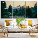 Mountain Wall Art Canvas Print – Framed Forest Serenity