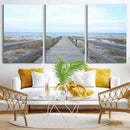 Beach Boardwalk Wall Art Canvas Print – Framed Coastal
