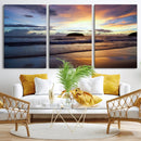 Beach Sunset Wall Art Canvas Print – Tropical Ocean Waves