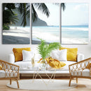Tropical Beach Wall Art Canvas Print – Framed Serene Ocean