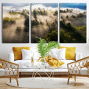 Tranquil Forest Scene Wall Art Canvas Print – Framed Moody