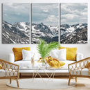 Snowy Peaks Wall Art Canvas Print – Alpine Wilderness