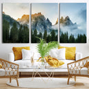 Wilderness Wall Art Canvas Print – Misty Forest Nature