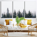 Foggy Forest Wall Art Canvas Print – Framed Misty Pines