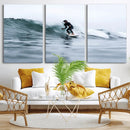 Surfer on Wave Wall Art Canvas Print – Framed Ocean by MyGreatCanvas | Canvas Wall Art Prints | Photo Prints & Wall Decor