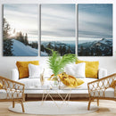 Snowy Mountains Wall Art Canvas Print – Framed Alpine by MyGreatCanvas | Canvas Wall Art Prints | Photo Prints & Wall Decor