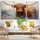 Scottish Highland Wall Art Canvas Print, Framed Longhorn Art by MyGreatCanvas | Canvas Wall Art Prints | Photo Prints & Wall Decor