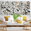 Wild Horse Stampede Wall Art Canvas Print – Monochrome by MyGreatCanvas | Canvas Wall Art Prints | Photo Prints & Wall Decor