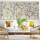 Wild Horse Stampede Wall Art Canvas Print – Monochrome by MyGreatCanvas | Canvas Wall Art Prints | Photo Prints & Wall Decor