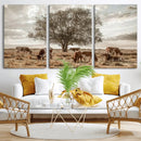 Texas Longhorn Cattle Wall Art, Rustic Western Ranch Canvas by MyGreatCanvas | Canvas Wall Art Prints | Photo Prints & Wall Decor