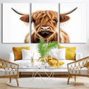 Scottish Highland Cow Canvas Print, Framed Highland Cow