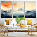 Warm Clouds Abstract Mountain Wall Art, Modern Landscape by MyGreatCanvas | Canvas Wall Art Prints | Photo Prints & Wall Decor