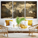Large Framed Vintage World Map Wall Art Print for Home Wall by MyGreatCanvas | Canvas Wall Art Prints | Photo Prints & Wall Decor
