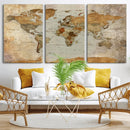 World Map Canvas Print – Detailed Map of the World Wall Art by MyGreatCanvas | Canvas Wall Art Prints | Photo Prints & Wall Decor