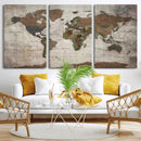 World Map Canvas Print – Framed Detailed Map of the World by MyGreatCanvas | Canvas Wall Art Prints | Photo Prints & Wall Decor