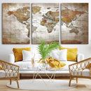 Vibrant Watercolor World Map Canvas Wall Art – Framed Travel by MyGreatCanvas | Canvas Wall Art Prints | Photo Prints & Wall Decor