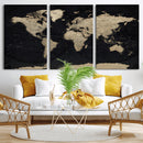 World Map Wall Art Print – Detailed Map of the World Wall