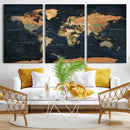 Vintage World Map Canvas Wall Art – Detailed Map with by MyGreatCanvas | Canvas Wall Art Prints | Photo Prints & Wall Decor