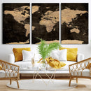 World Map Canvas Print – Detailed Map of the World Wall Art