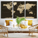 World Map Canvas Print – Framed World Map Wall Art for