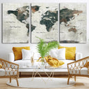 World Map Canvas Print – Framed Travel Map Wall Art for by MyGreatCanvas | Canvas Wall Art Prints | Photo Prints & Wall Decor