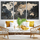 World Map Canvas Print – Detailed Map of the World Wall Art by MyGreatCanvas | Canvas Wall Art Prints | Photo Prints & Wall Decor