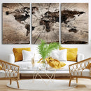 Black and White World Map Canvas Print – Framed Wall Art for by MyGreatCanvas | Canvas Wall Art Prints | Photo Prints & Wall Decor