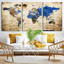 World Map Canvas Print – Colorful Abstract Travel Map, by MyGreatCanvas | Canvas Wall Art Prints | Photo Prints & Wall Decor