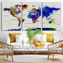 Vintage World Map Canvas Wall Art – Framed Travel Map with by MyGreatCanvas | Canvas Wall Art Prints | Photo Prints & Wall Decor