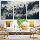 Foggy Mountain Forest Canvas Print, Misty Pine Trees Nature by MyGreatCanvas | Canvas Wall Art Prints | Photo Prints & Wall Decor