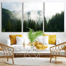 Misty Mountain Forest Canvas Print, Foggy Pine Trees Nature by MyGreatCanvas | Canvas Wall Art Prints | Photo Prints & Wall Decor