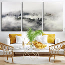 Foggy Forest Wall Art Canvas Print, Misty Pine Tree by MyGreatCanvas | Canvas Wall Art Prints | Photo Prints & Wall Decor