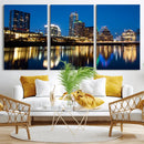 Austin Skyline Wall Art Canvas Print, Austin Downtown Night by MyGreatCanvas | Canvas Wall Art Prints | Photo Prints & Wall Decor