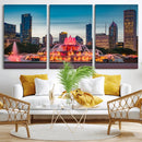 Chicago Wall Art Canvas Print - Chicago City Downtown Night by MyGreatCanvas | Canvas Wall Art Prints | Photo Prints & Wall Decor