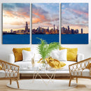 Chicago Wall Art Canvas Print - Chicago City Downtown Night by MyGreatCanvas | Canvas Wall Art Prints | Photo Prints & Wall Decor