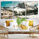 Snowy Mountain Wall Art Canvas Print, Alpine Pine Forest by MyGreatCanvas | Canvas Wall Art Prints | Photo Prints & Wall Decor