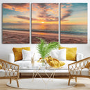 Sunset Beach Wall Art Canvas Print – Soft Coastal by MyGreatCanvas | Canvas Wall Art Prints | Photo Prints & Wall Decor
